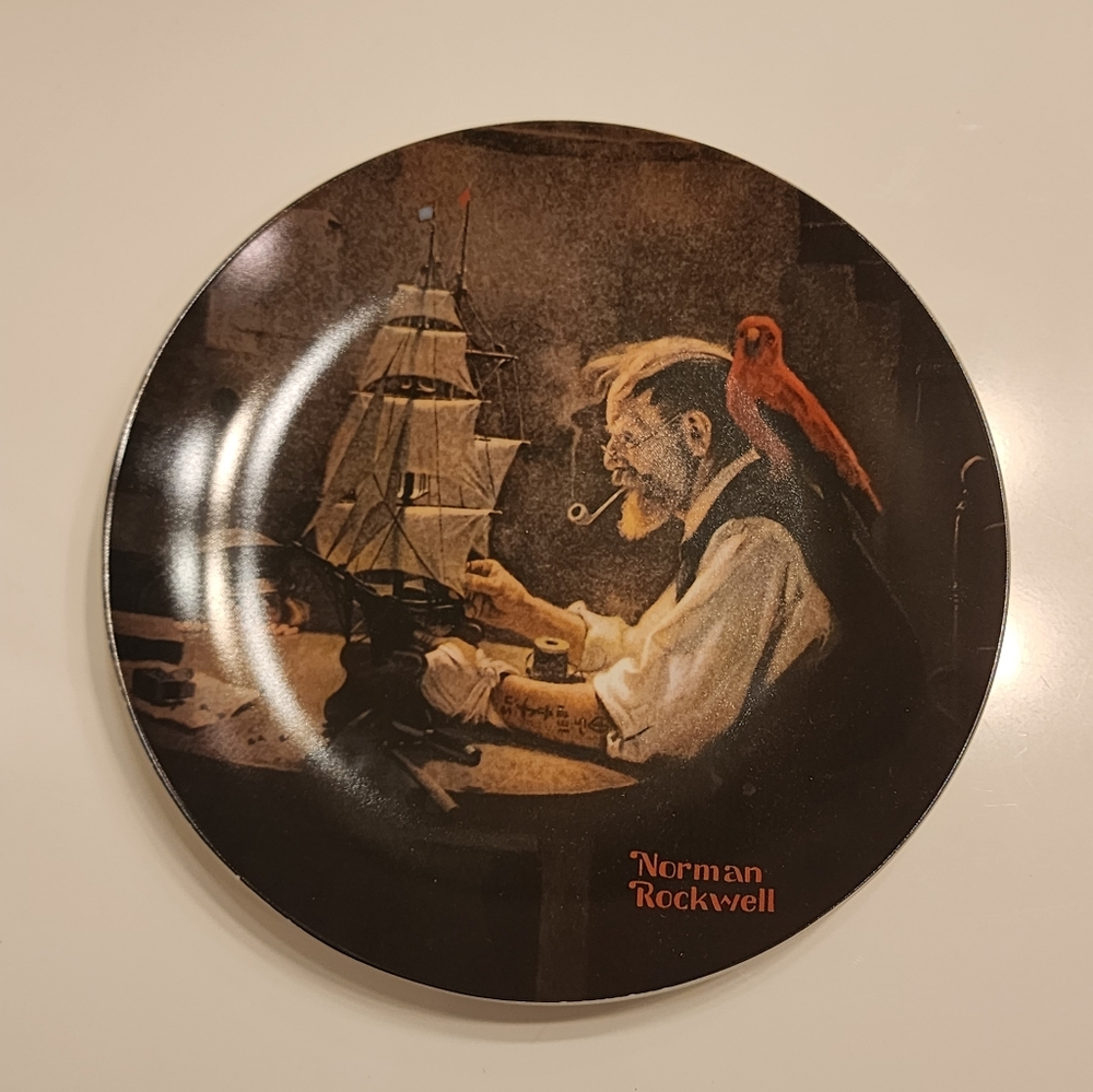 Vintage Norman Rockwell The Ship Builder Collector Plate Limited Edition 1980